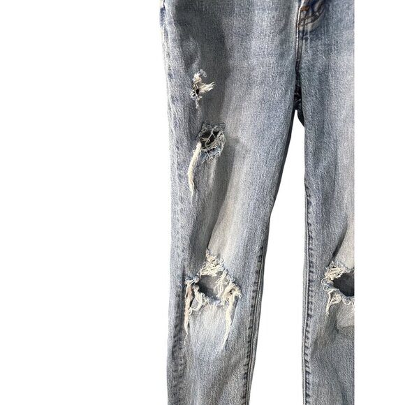 Pistola Distressed Light Wash Button-Fly Straight-Leg Jeans Size 25 EUC - Picture 3 of 10